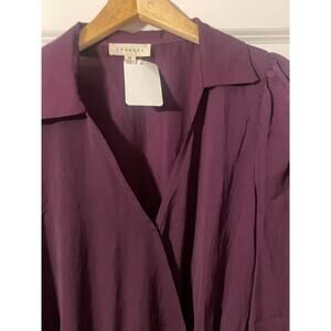 Promesa NWT Plum Wrap Ruffle Dress Long Sleeve Medium